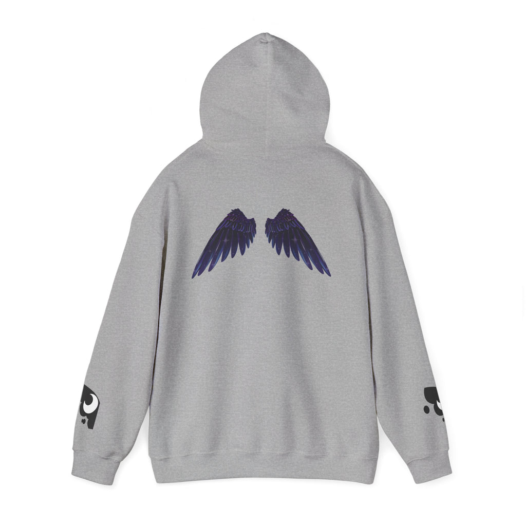 Lunar Alicorn Hoodie | Moody Moon Wings Alt Aesthetic Graphic Sweatshirt