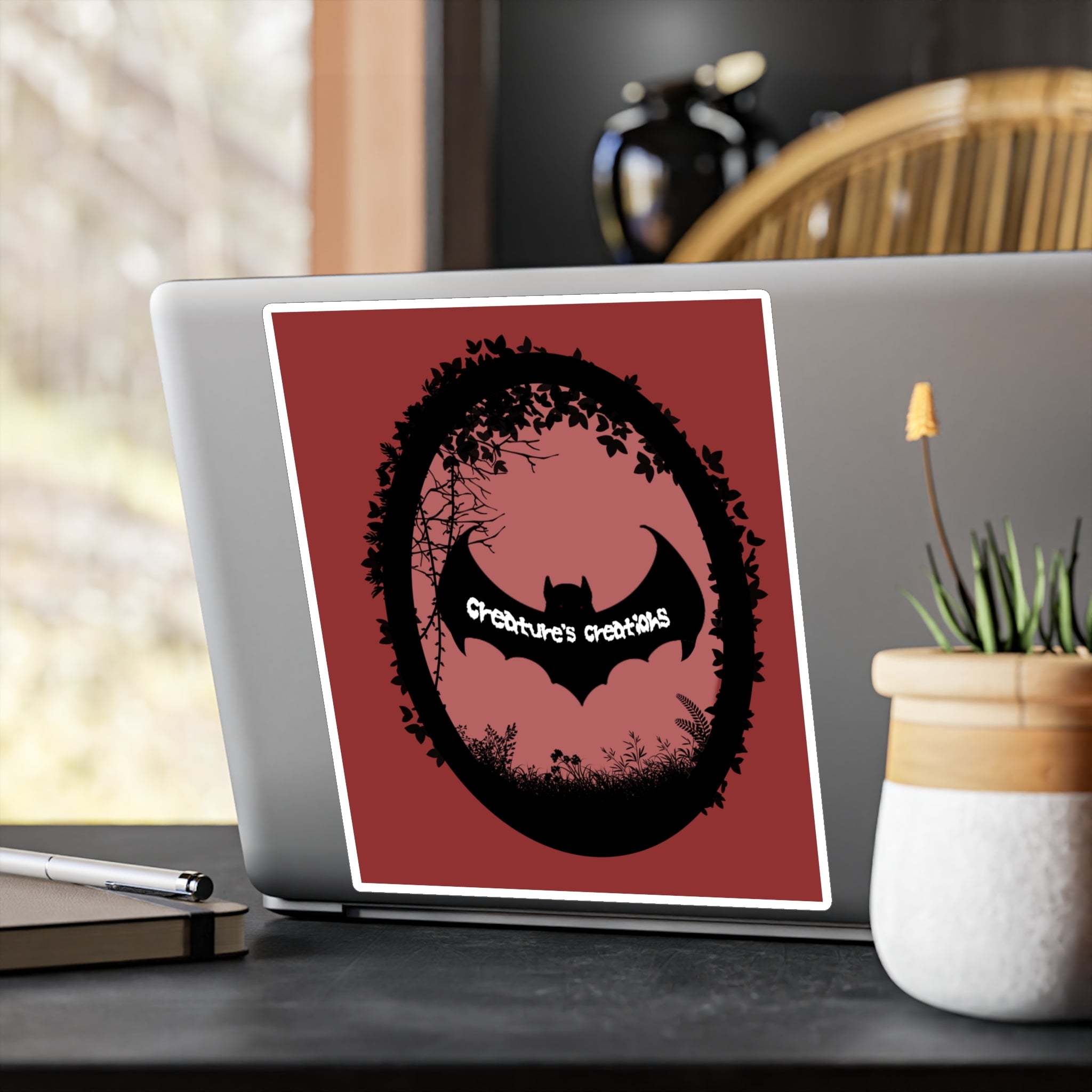 Bat Logo Vinyl Decal | Creature's Creations Alt Sticker