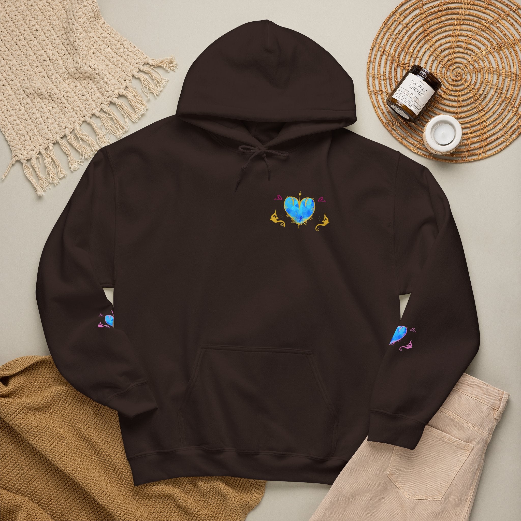 Crystal Heart Alicorn Hoodie | Alt Mythical Creature Graphic Sweatshirt Love