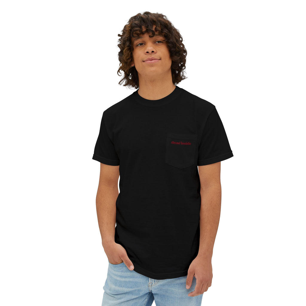Dead Inside Coffin Pocket Tee | Gothic Emo Alt Graphic T-Shirt