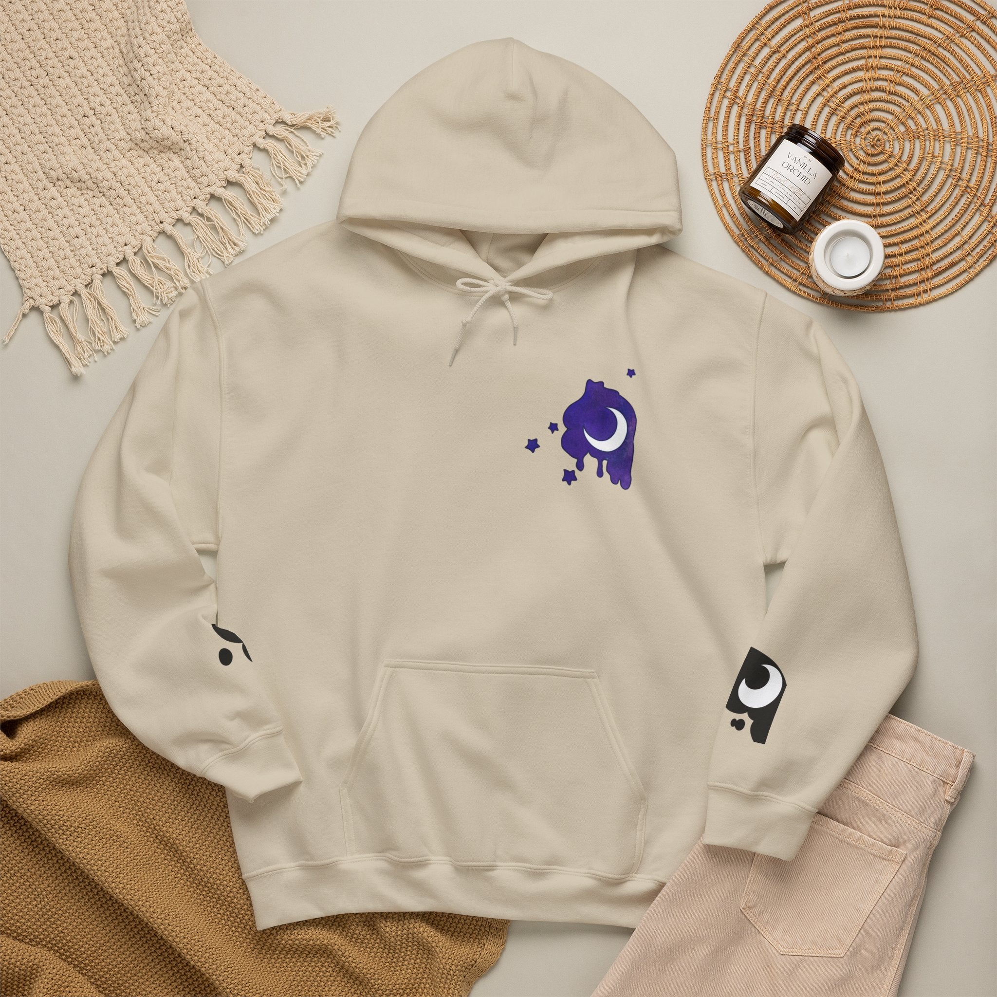 Lunar Alicorn Hoodie | Moody Moon Wings Alt Aesthetic Graphic Sweatshirt