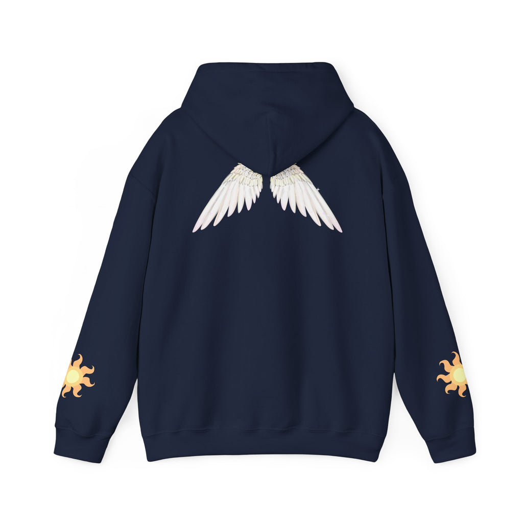 Celestial Alicorn Hoodie | Alt Mythical Wings Moon Graphic Sweatshirt