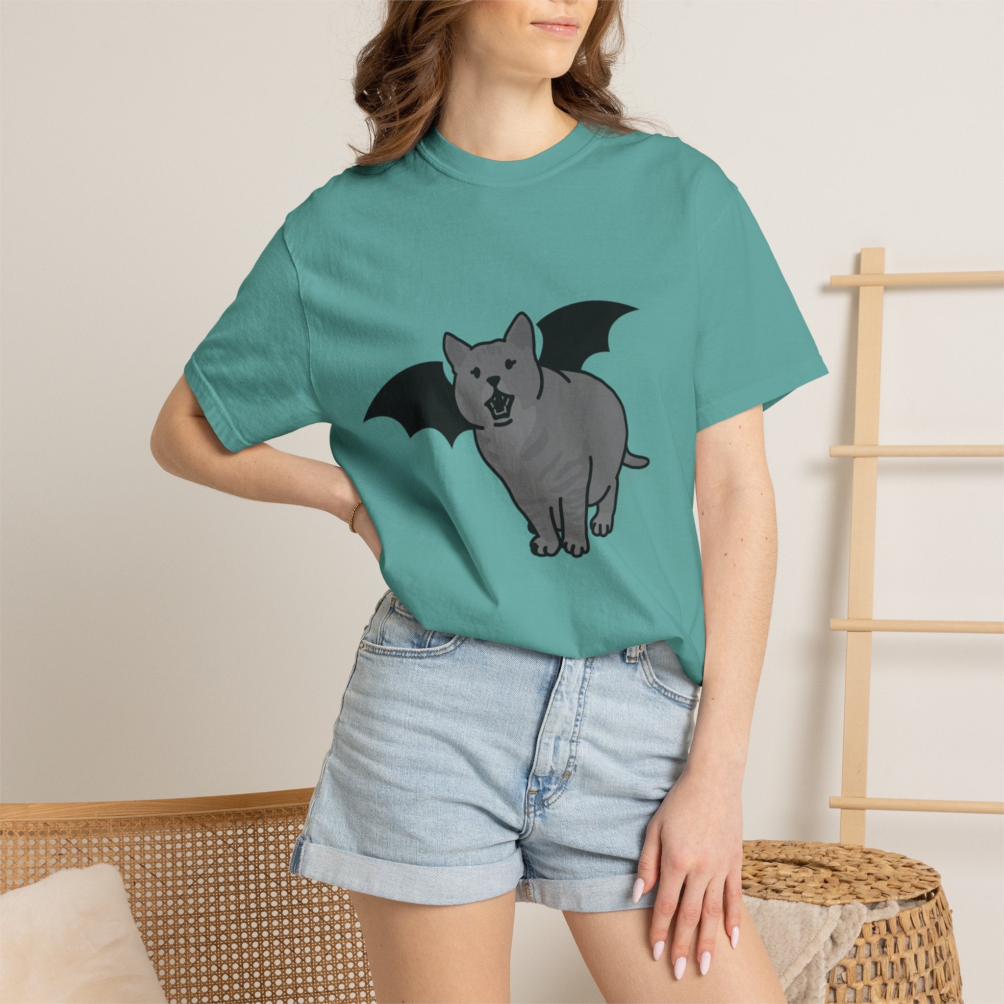 Bat Cat Unisex Tee | Gothic Alt Creature Graphic Tee