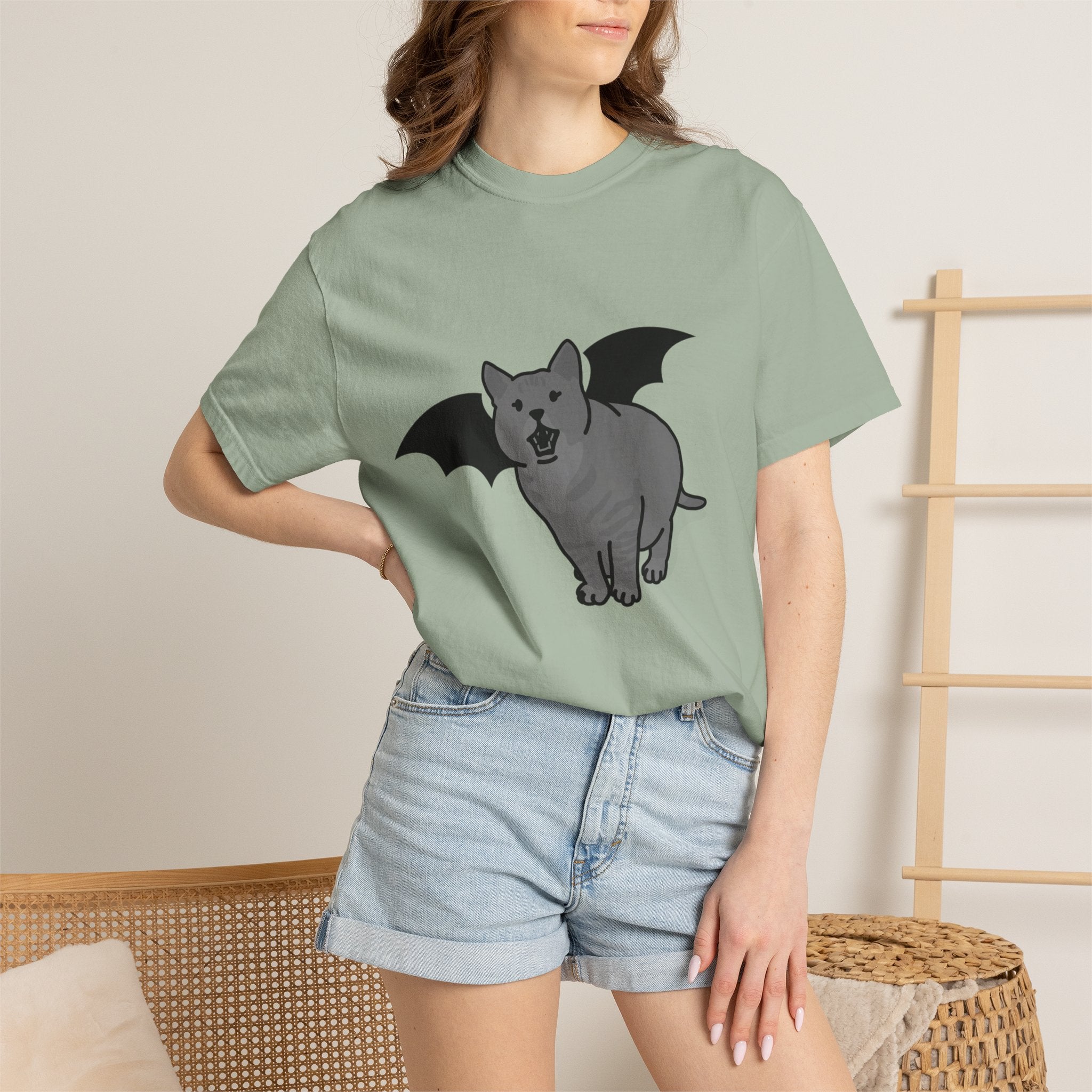 Bat Cat Unisex Tee | Gothic Alt Creature Graphic Tee