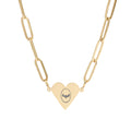 Bat Paperclip Heart Necklace | Gothic Alt Creature Jewelry