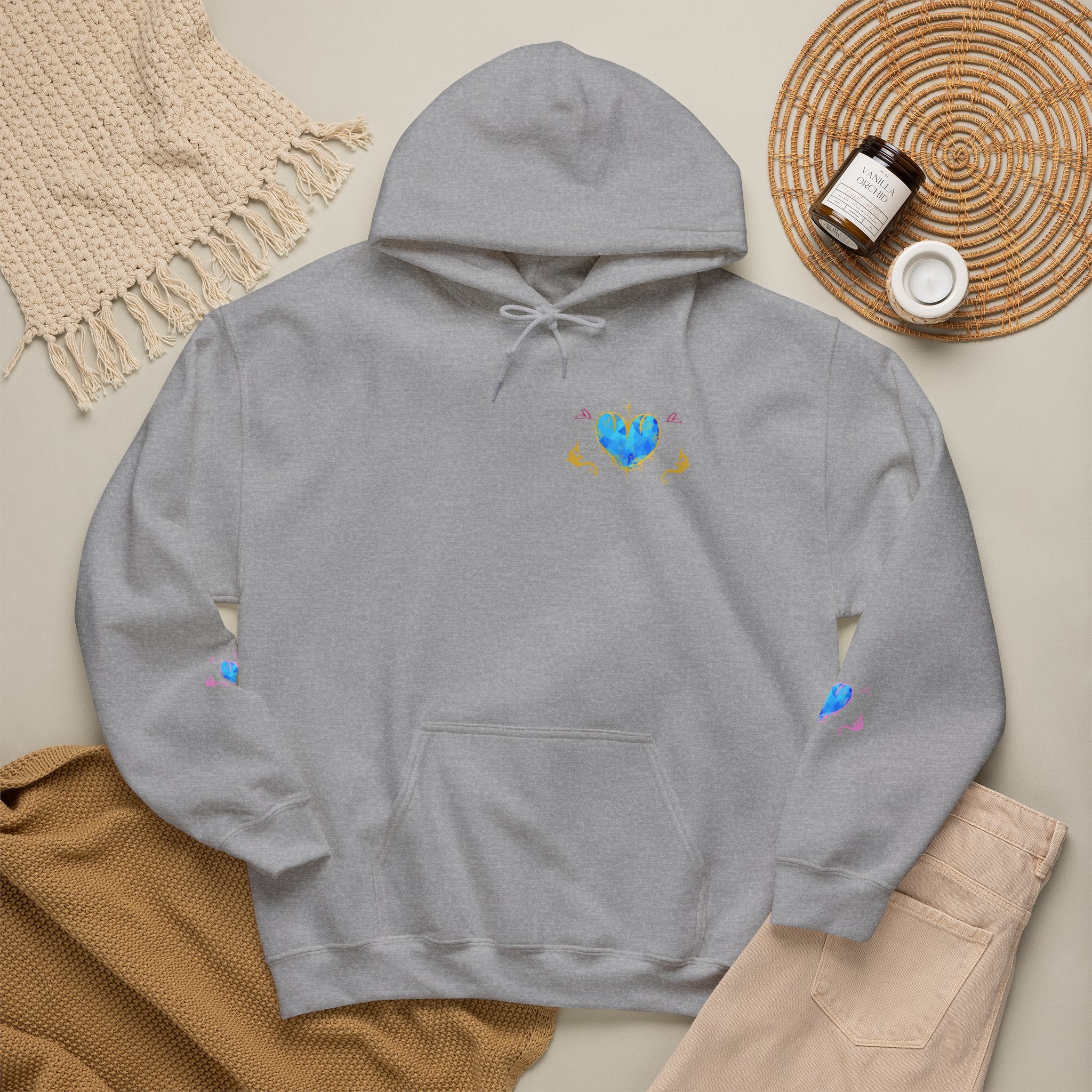 Crystal Heart Alicorn Hoodie | Alt Mythical Creature Graphic Sweatshirt Love