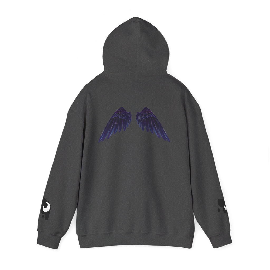 Lunar Alicorn Hoodie | Moody Moon Wings Alt Aesthetic Graphic Sweatshirt