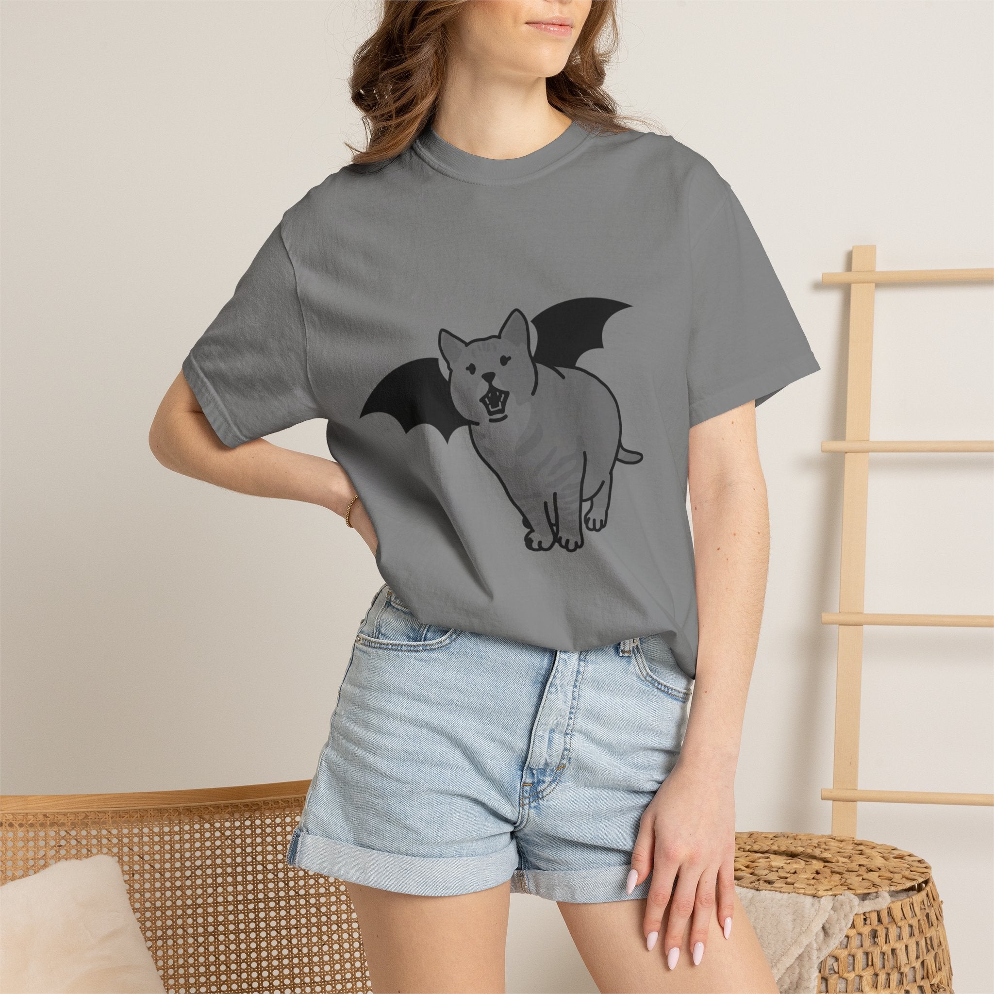 Bat Cat Unisex Tee | Gothic Alt Creature Graphic Tee