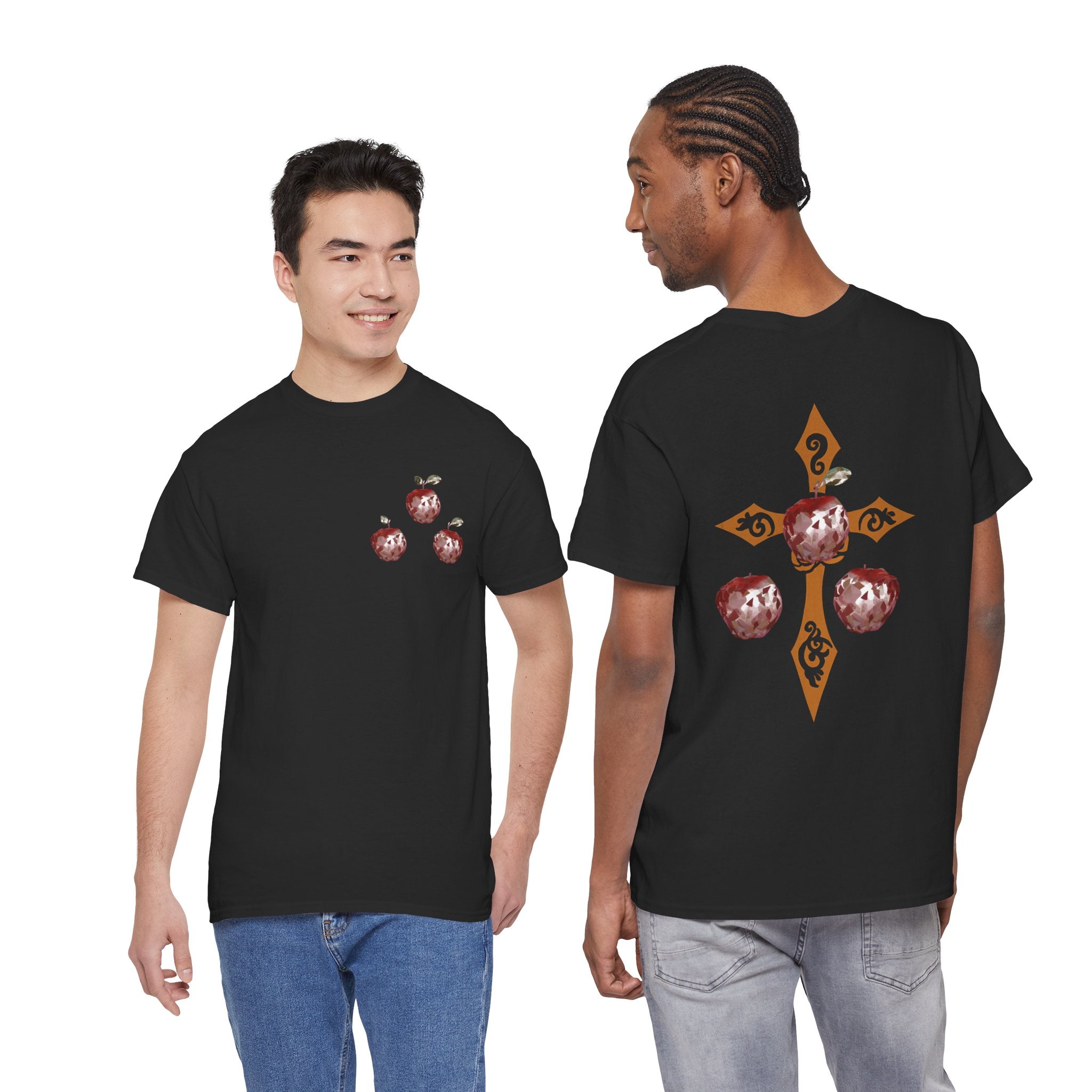 Crystal Apple Cross Graphic Tee | Alt Emo Creature Tee