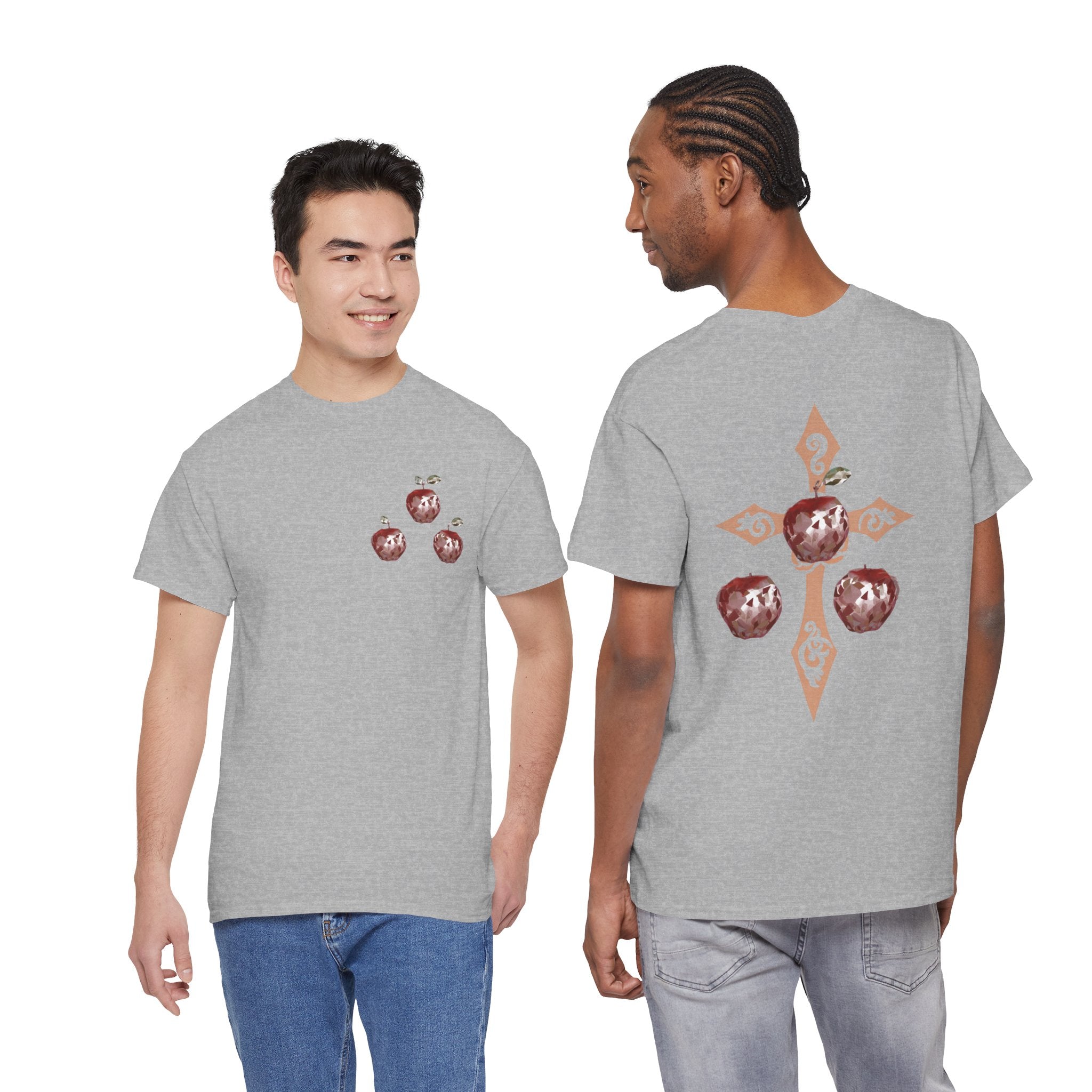 Crystal Apple Cross Graphic Tee | Alt Emo Creature Tee