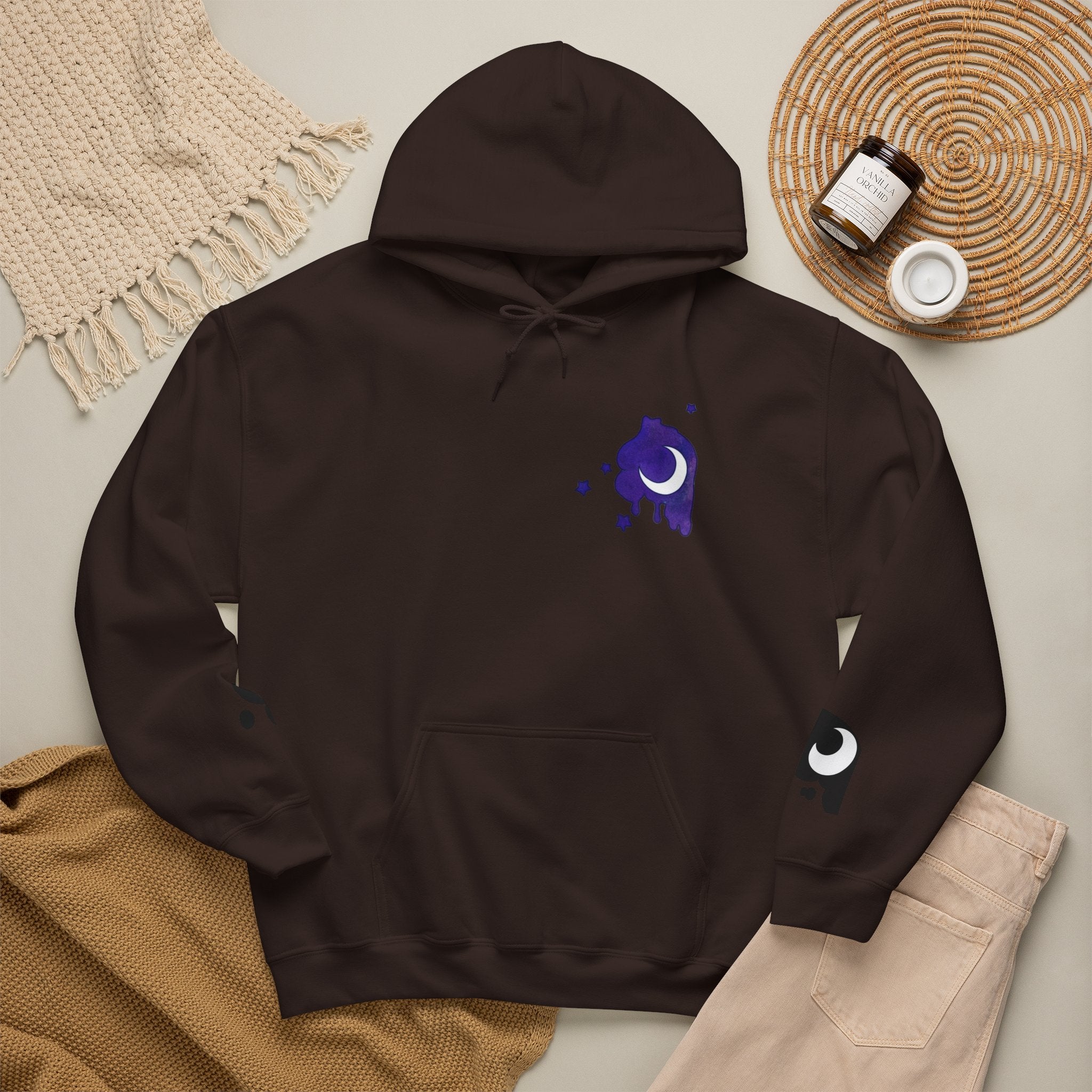 Lunar Alicorn Hoodie | Moody Moon Wings Alt Aesthetic Graphic Sweatshirt
