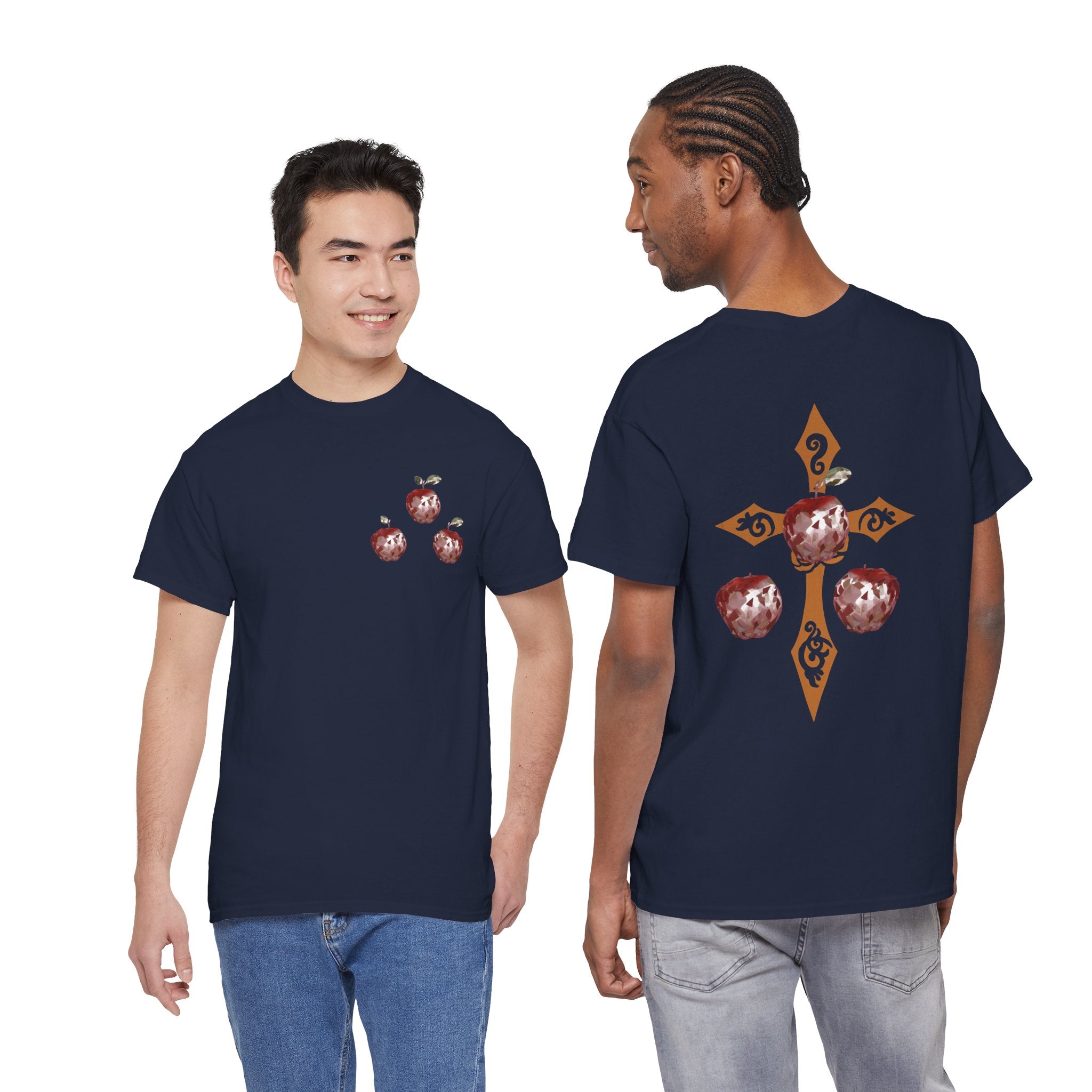 Crystal Apple Cross Graphic Tee | Alt Emo Creature Tee