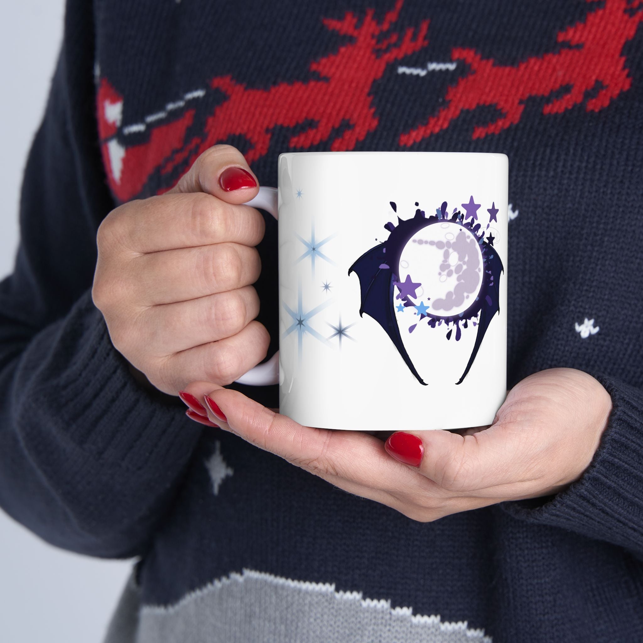 Dark Lunar Alicorn Ceramic Mug, (11oz, 15oz)