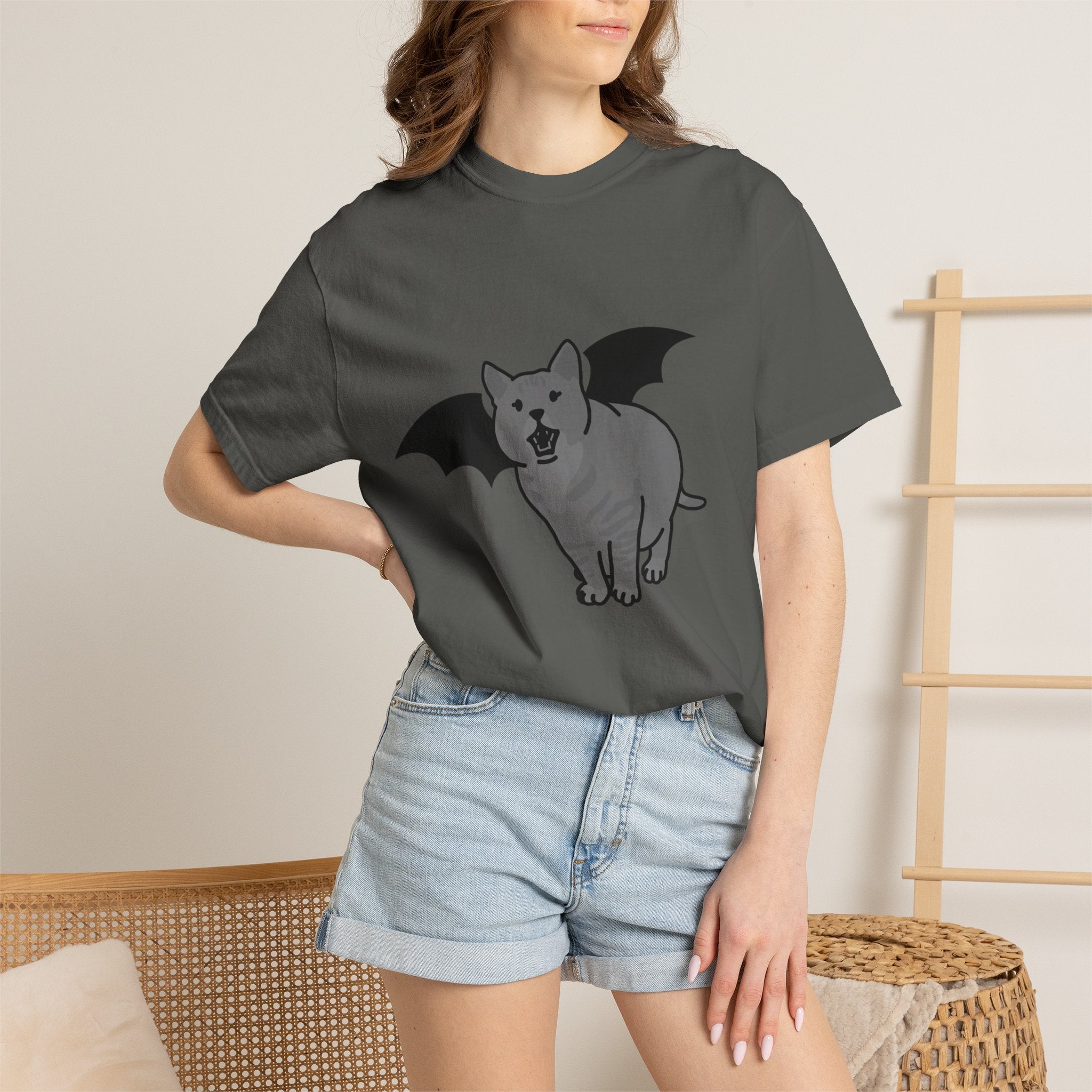 Bat Cat Unisex Tee | Gothic Alt Creature Graphic Tee