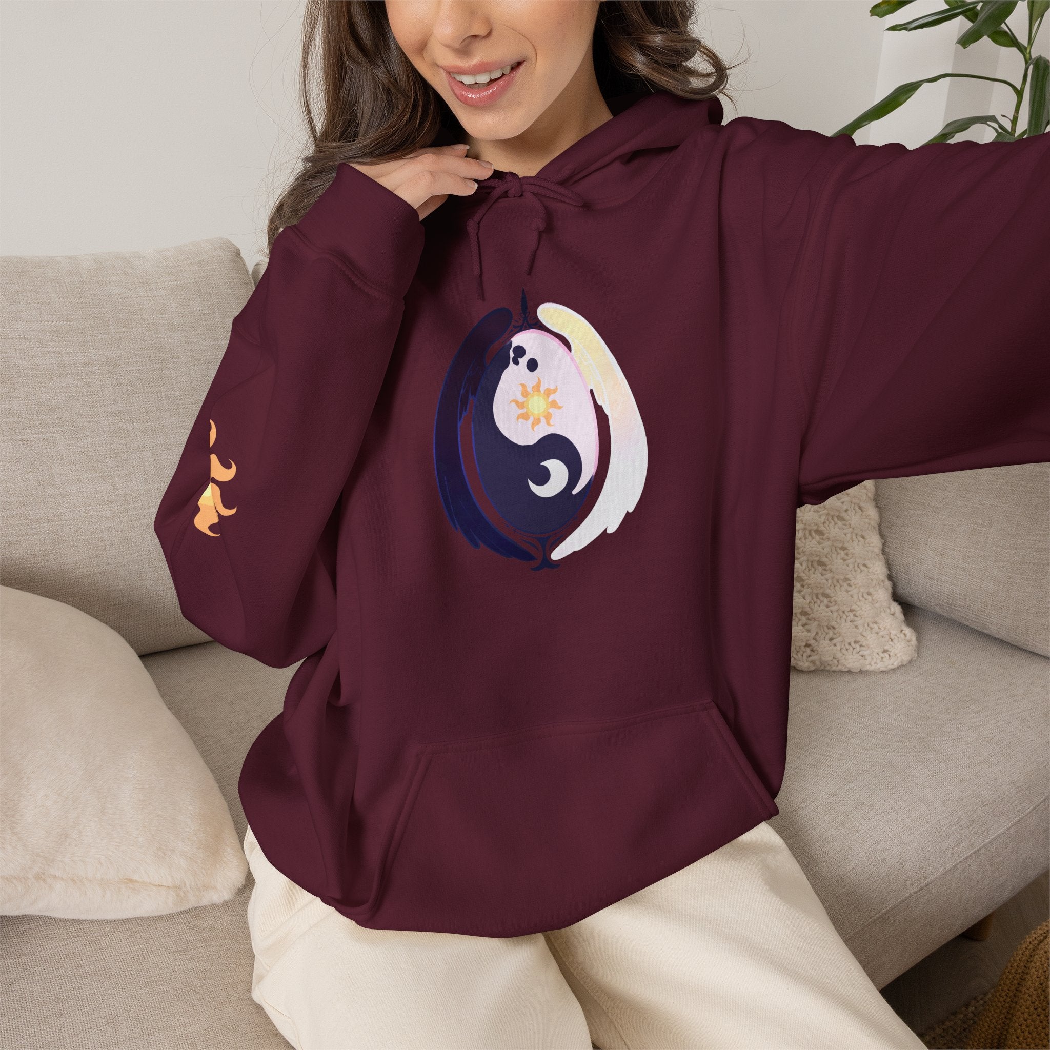 Lunar Celestial Alicorn Hoodie | Royal Sisters Alt Gothic Moon Sun Unisex Sweatshirt