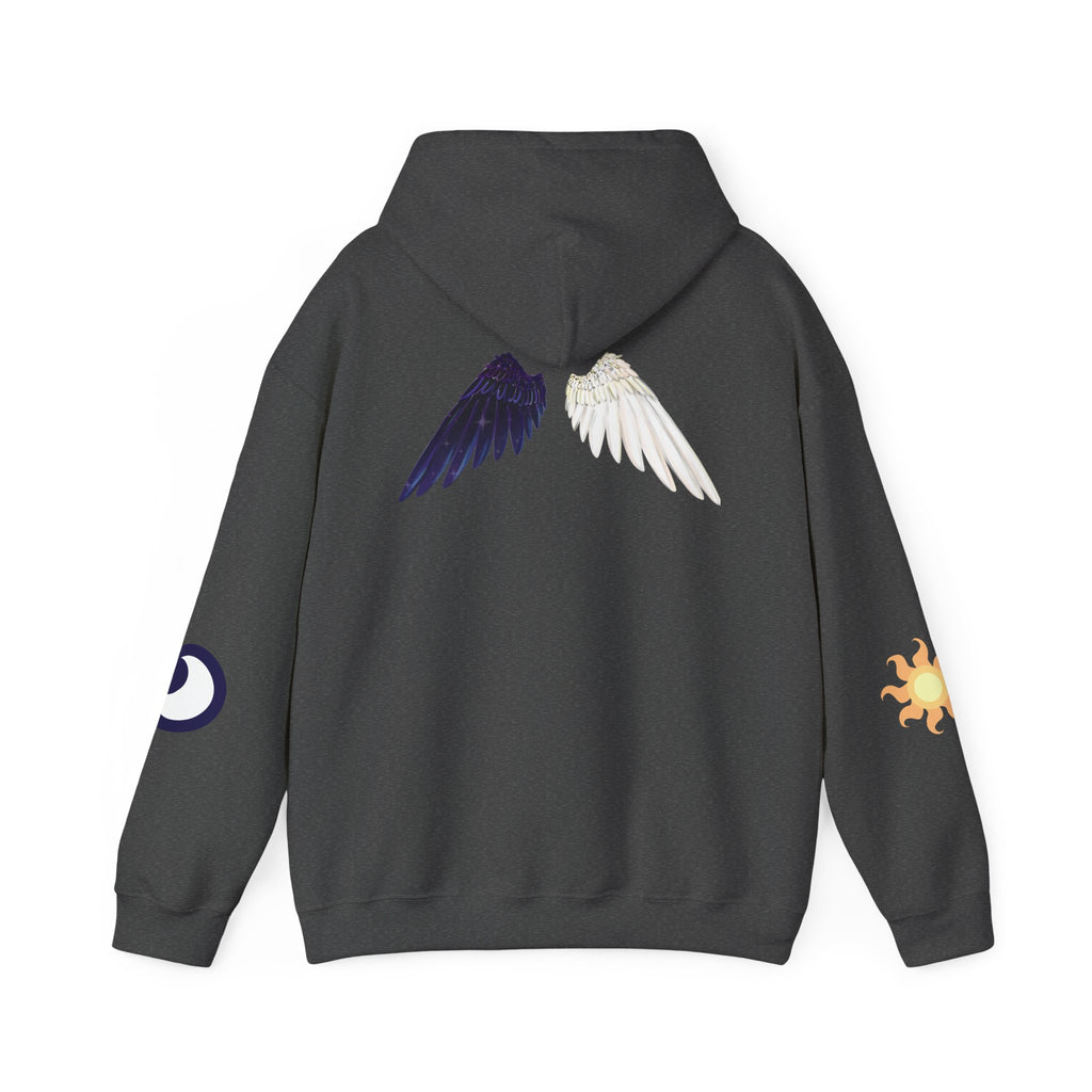 Lunar Celestial Alicorn Hoodie | Royal Sisters Alt Gothic Moon Sun Unisex Sweatshirt