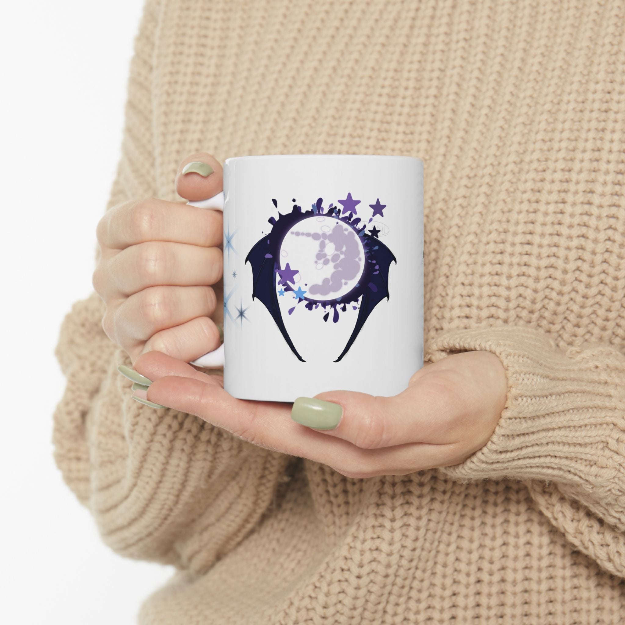Dark Lunar Alicorn Ceramic Mug, (11oz, 15oz)