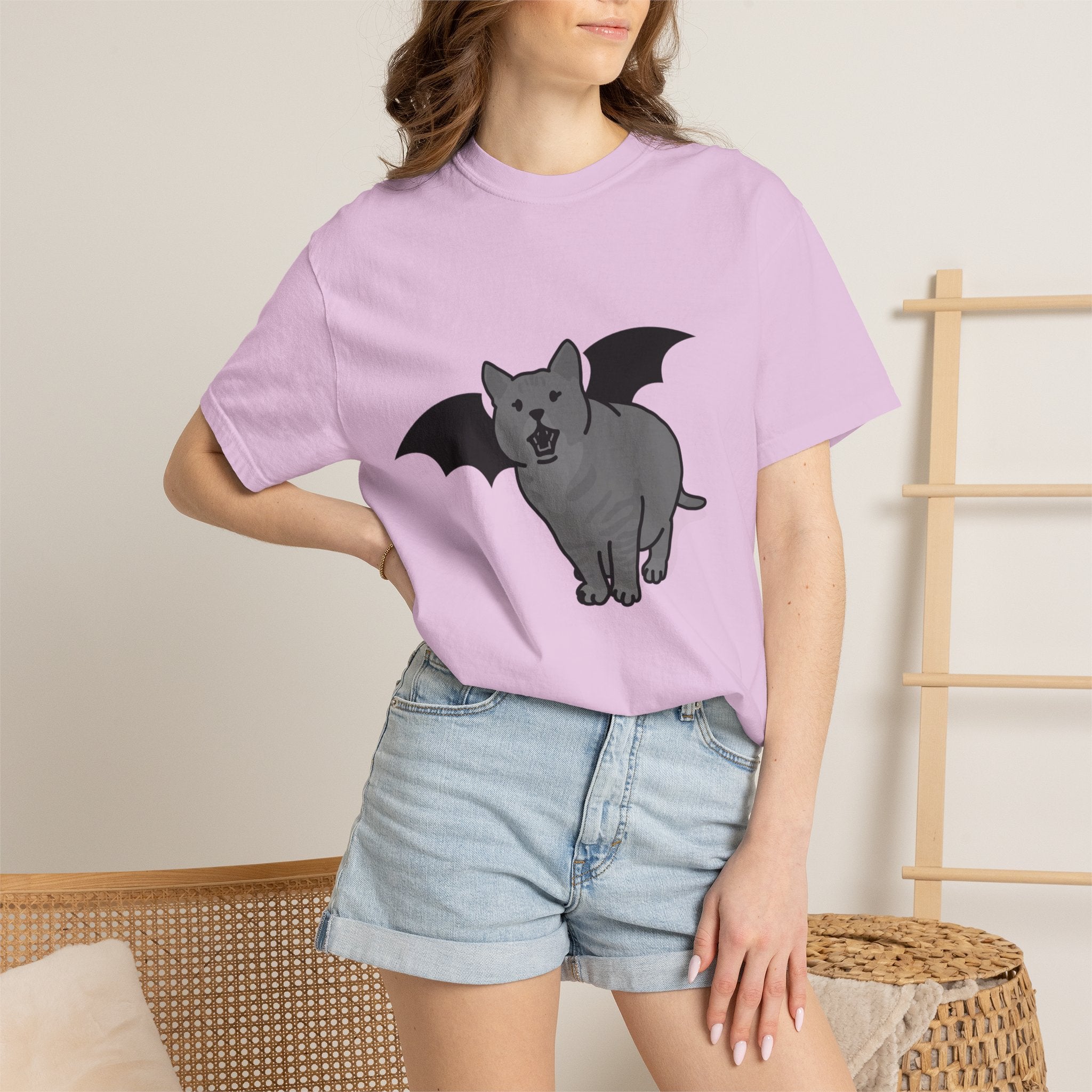 Bat Cat Unisex Tee | Gothic Alt Creature Graphic Tee