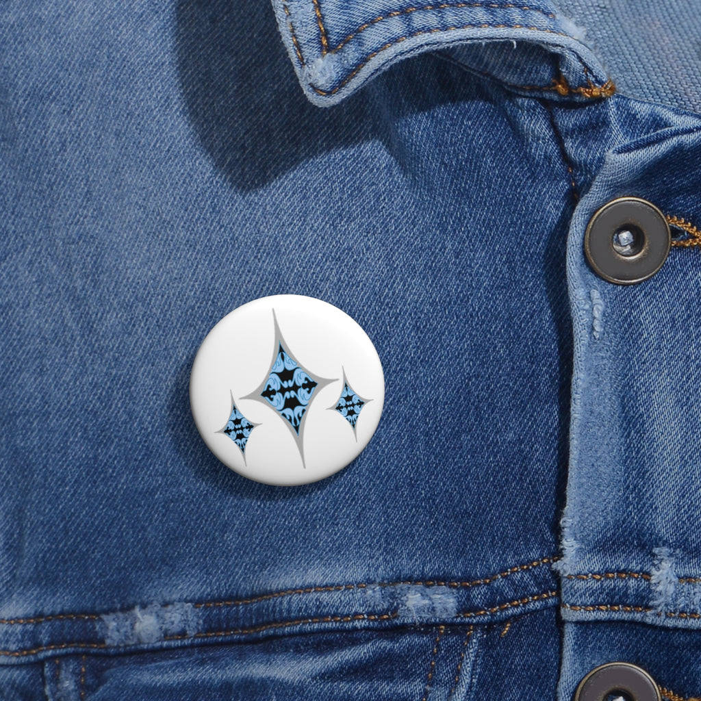 Blue Diamond Button Pin | Generosity Fanart Accessory