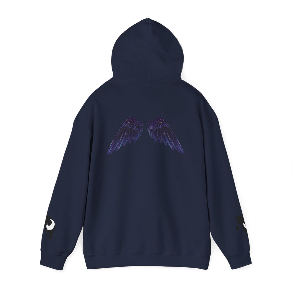 Lunar Alicorn Hoodie | Moody Moon Wings Alt Aesthetic Graphic Sweatshirt