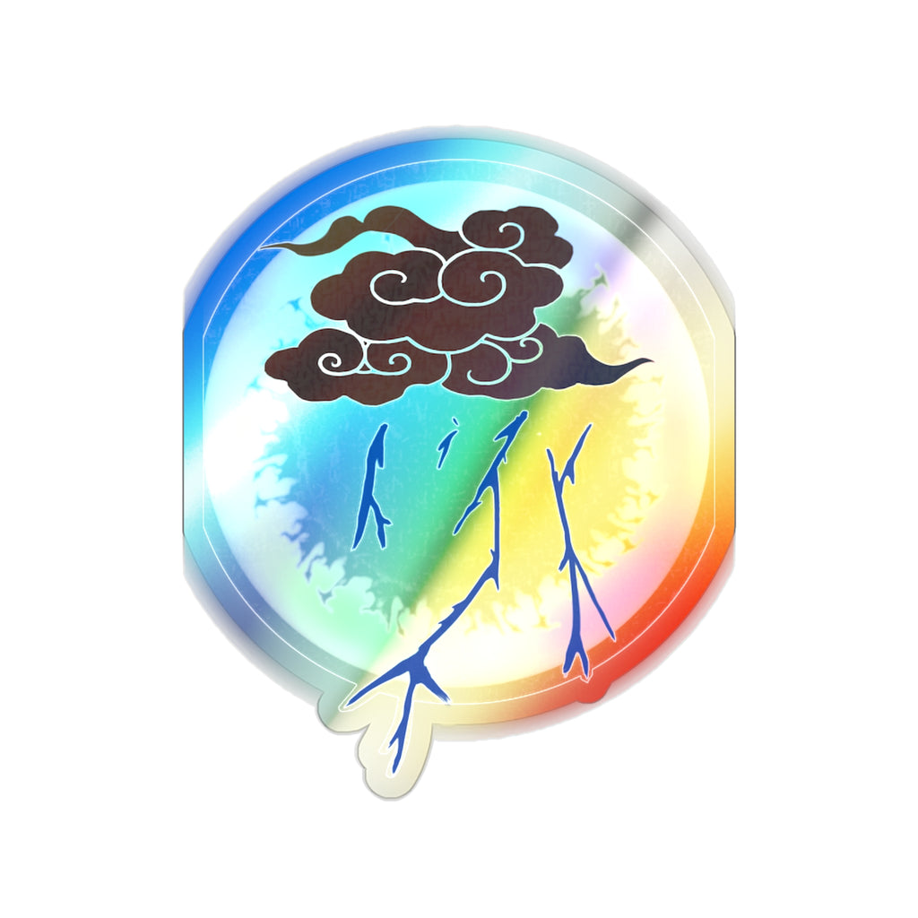 Rainbow Storm Cloud Holographic Sticker | Loyalty Decal