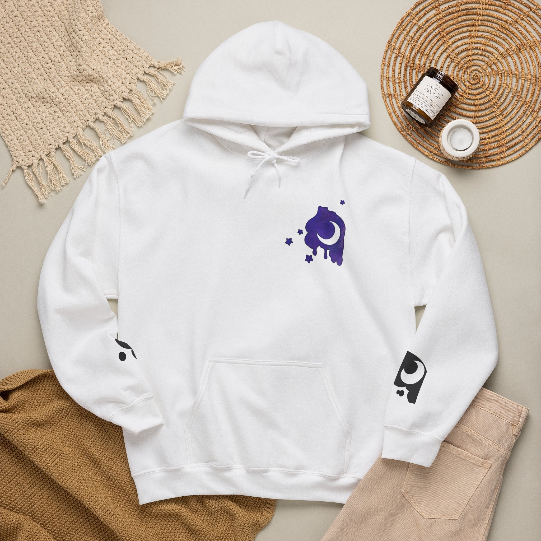 Lunar Alicorn Hoodie | Moody Moon Wings Alt Aesthetic Graphic Sweatshirt