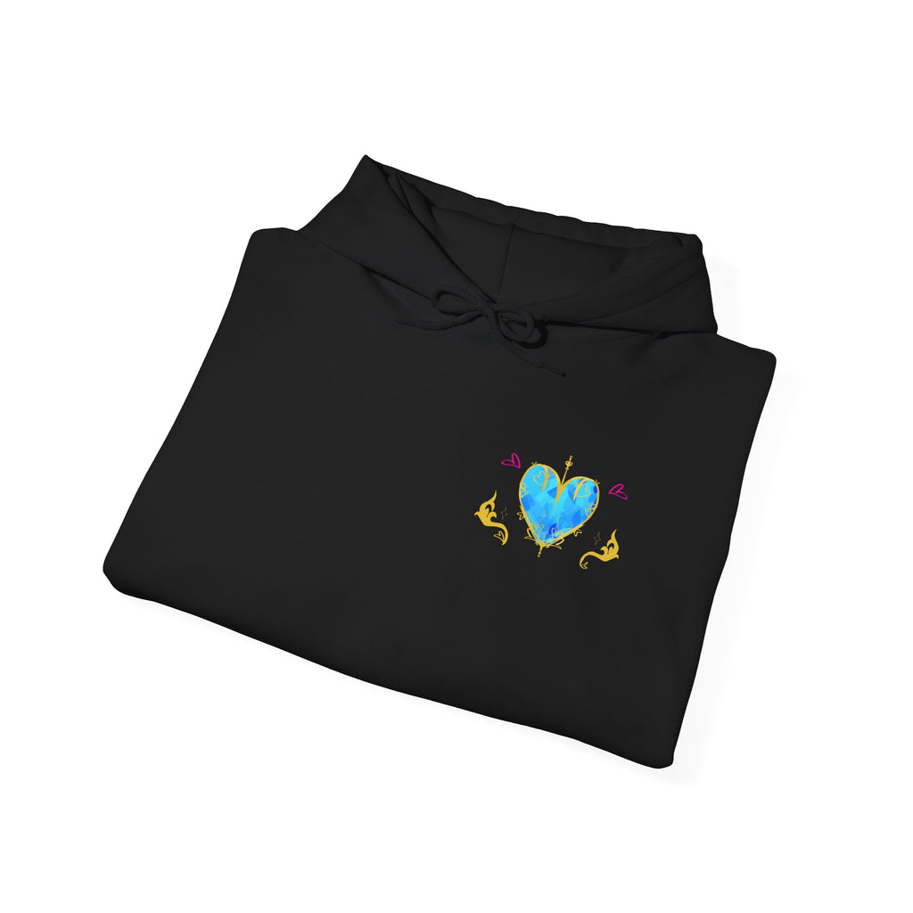 Crystal Heart Alicorn Hoodie | Alt Mythical Creature Graphic Sweatshirt Love