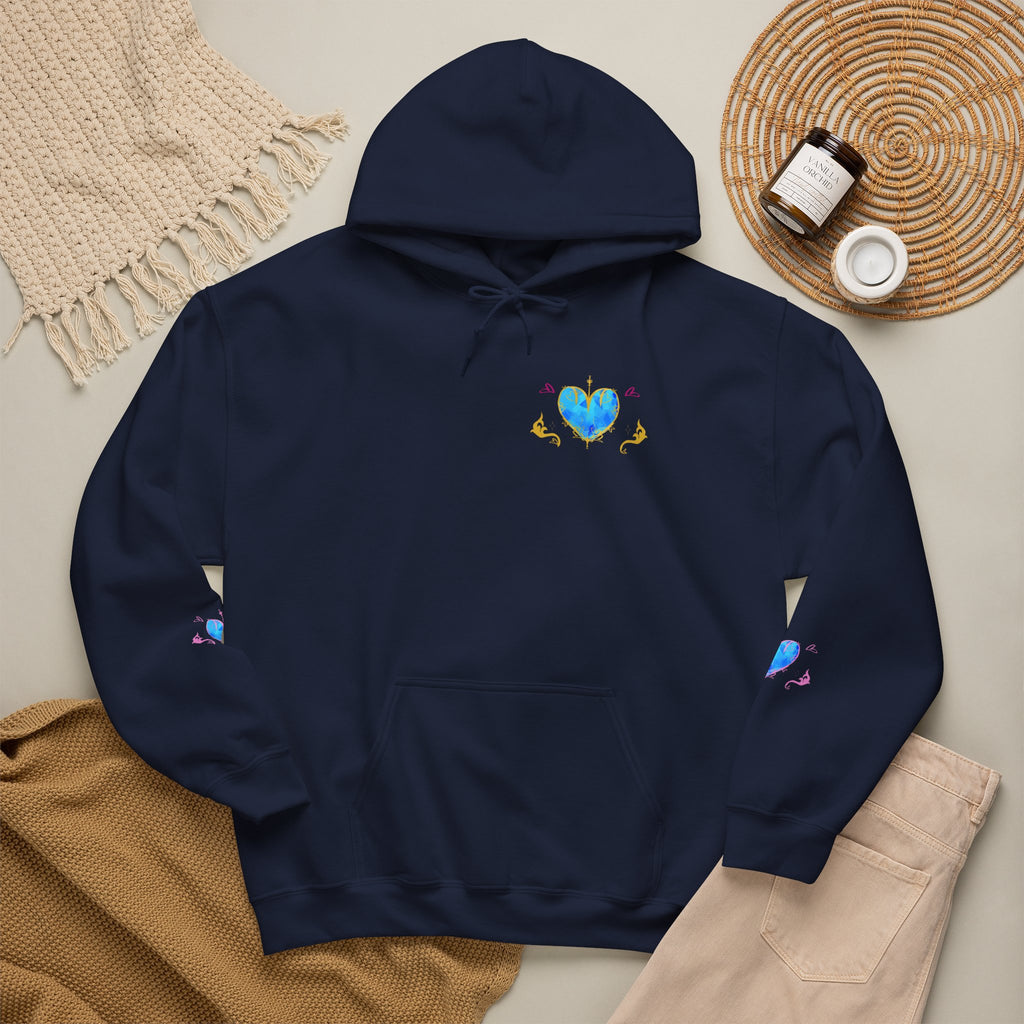 Crystal Heart Alicorn Hoodie | Alt Mythical Creature Graphic Sweatshirt Love