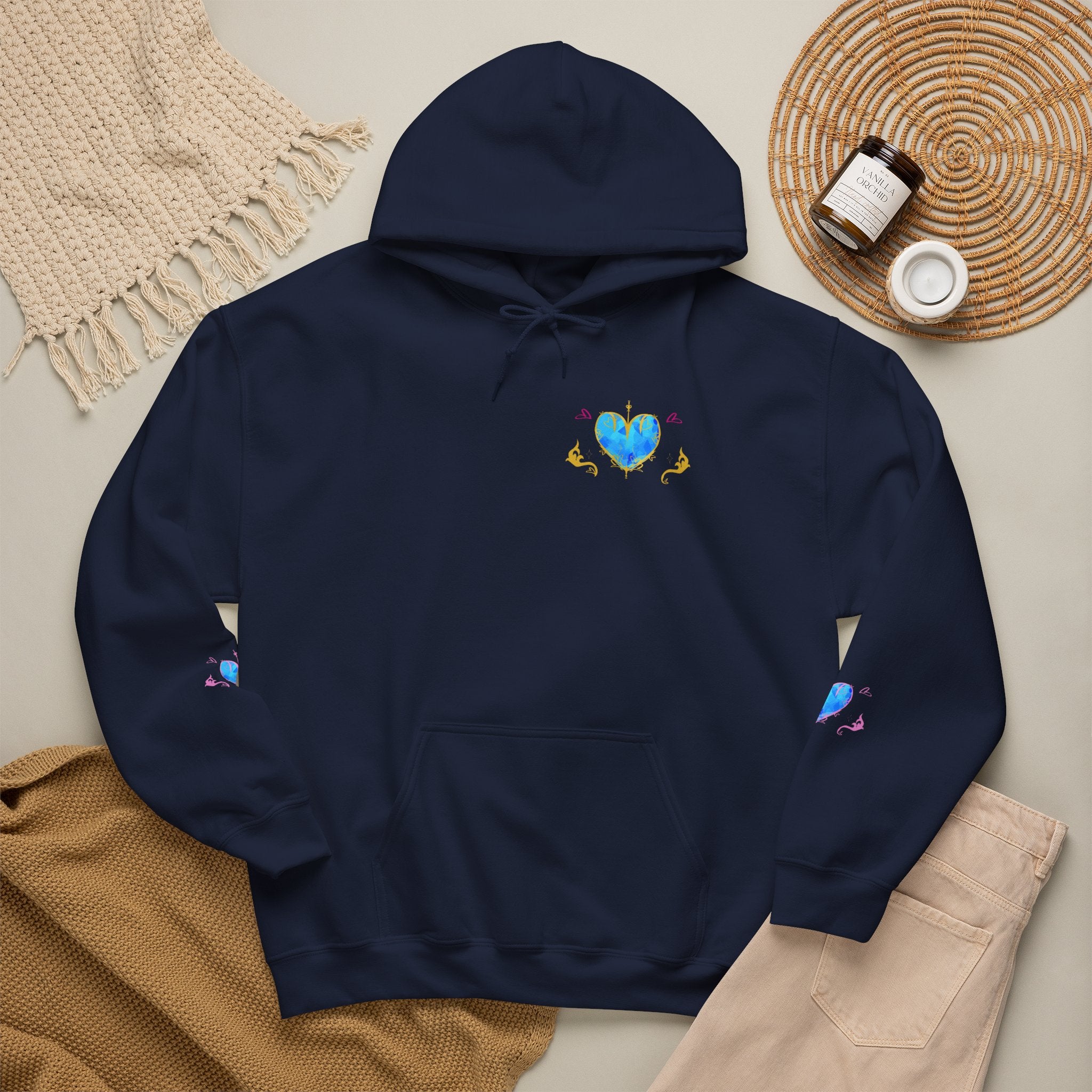 Crystal Heart Alicorn Hoodie | Alt Mythical Creature Graphic Sweatshirt Love