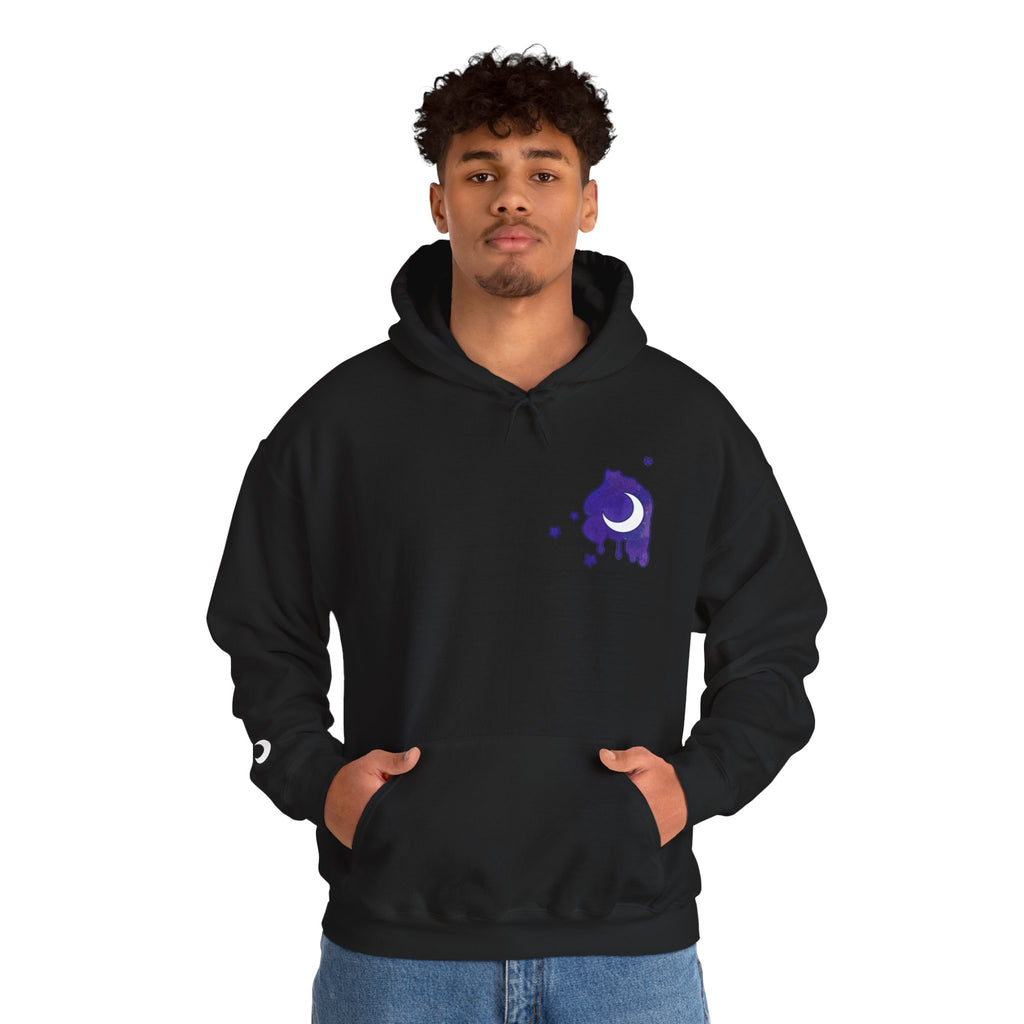 Lunar Alicorn Hoodie | Moody Moon Wings Alt Aesthetic Graphic Sweatshirt