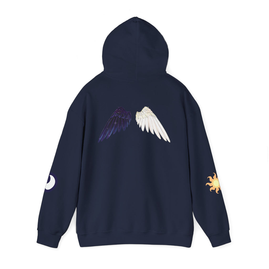 Lunar Celestial Alicorn Hoodie | Royal Sisters Alt Gothic Moon Sun Unisex Sweatshirt