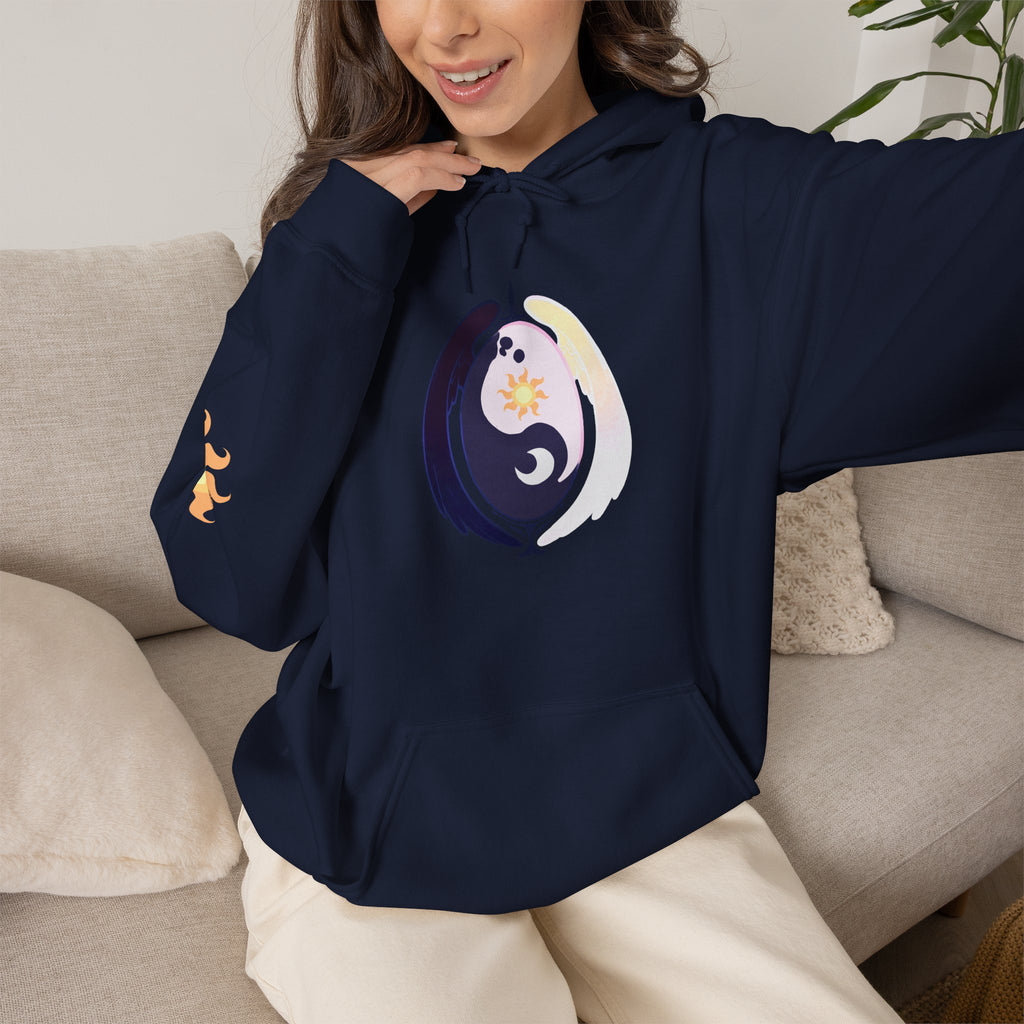 Lunar Celestial Alicorn Hoodie | Royal Sisters Alt Gothic Moon Sun Unisex Sweatshirt