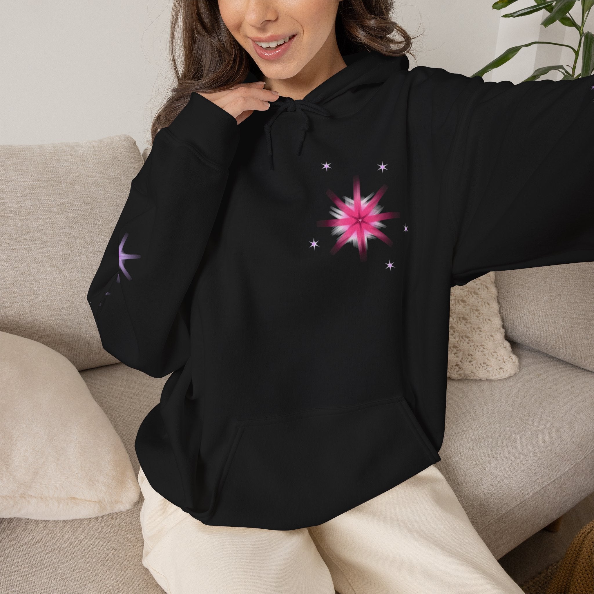 Magic Alicorn Sparkles Hoodie | Mythical Creature Alt Graphic Sweatshirt