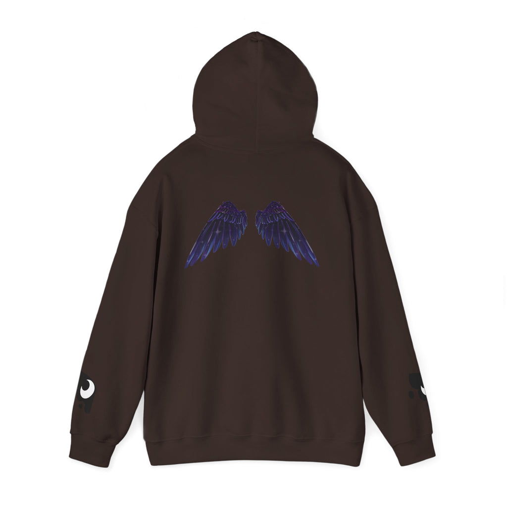 Lunar Alicorn Hoodie | Moody Moon Wings Alt Aesthetic Graphic Sweatshirt