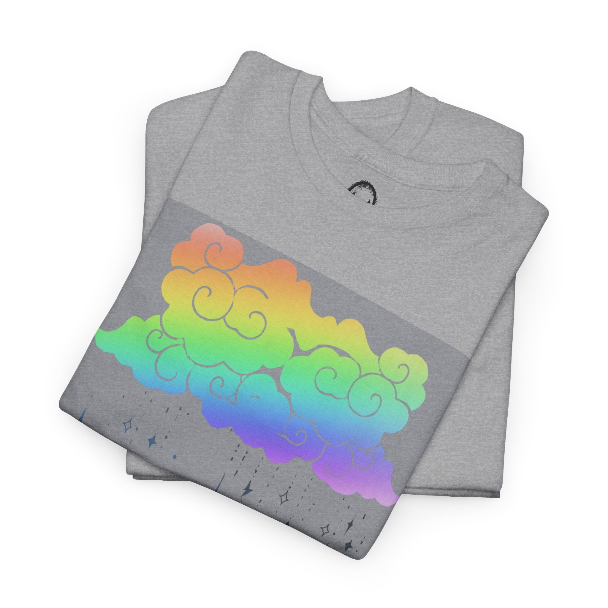 Rainbow Storm Unisex Tee | Alt Emo Colorful Graphic Tee