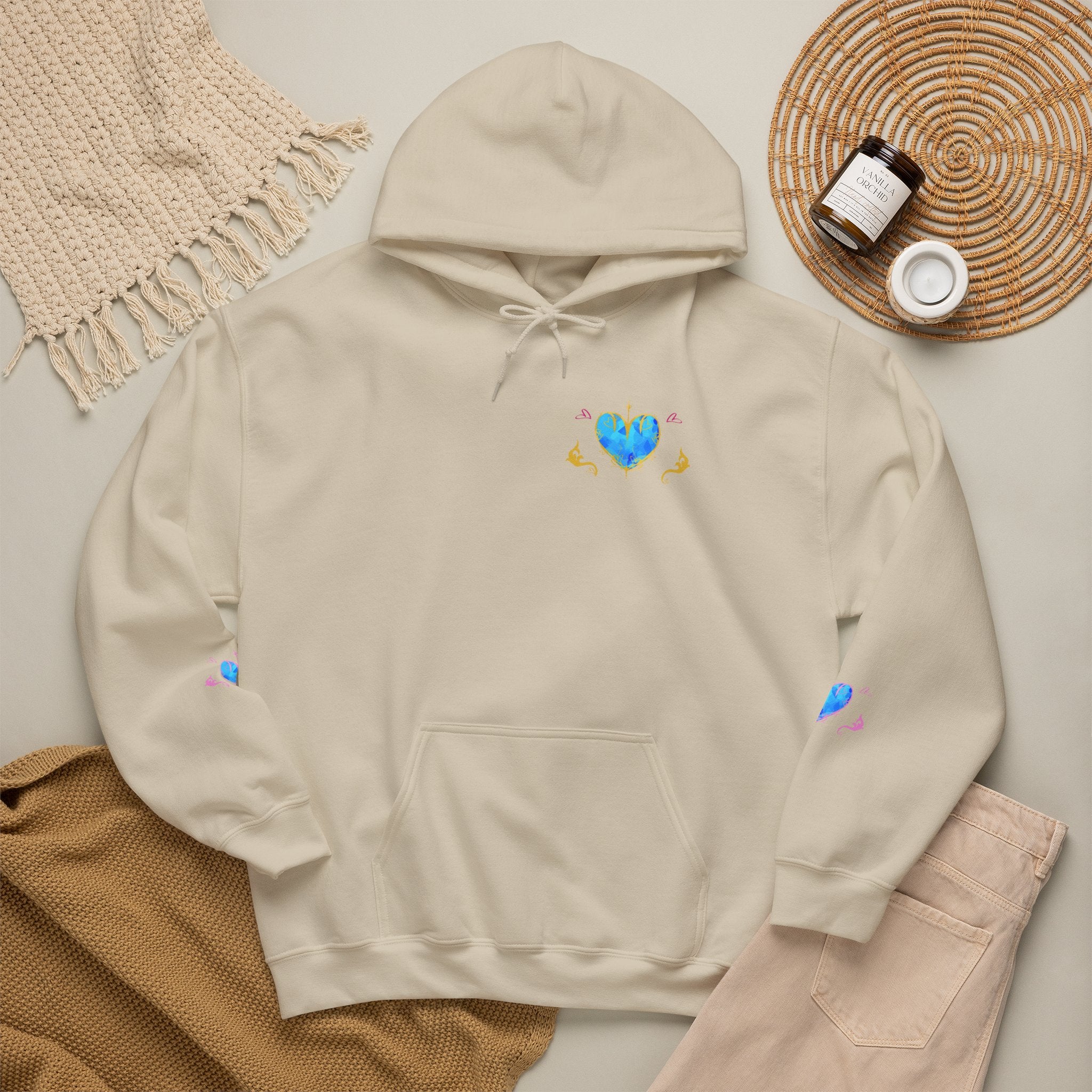 Crystal Heart Alicorn Hoodie | Alt Mythical Creature Graphic Sweatshirt Love