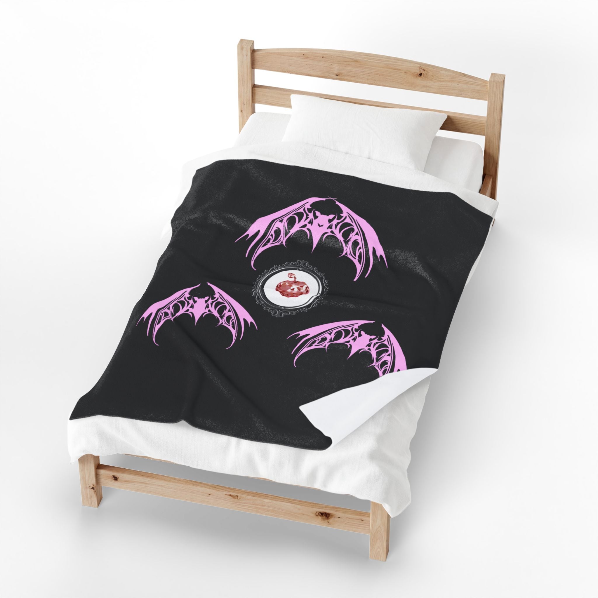 Fruit Bat Velveteen Plush Blanket | Alt Gothic Cozy Home Decor