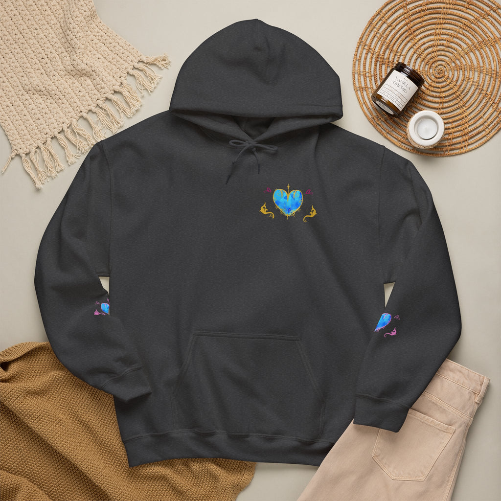 Crystal Heart Alicorn Hoodie | Alt Mythical Creature Graphic Sweatshirt Love
