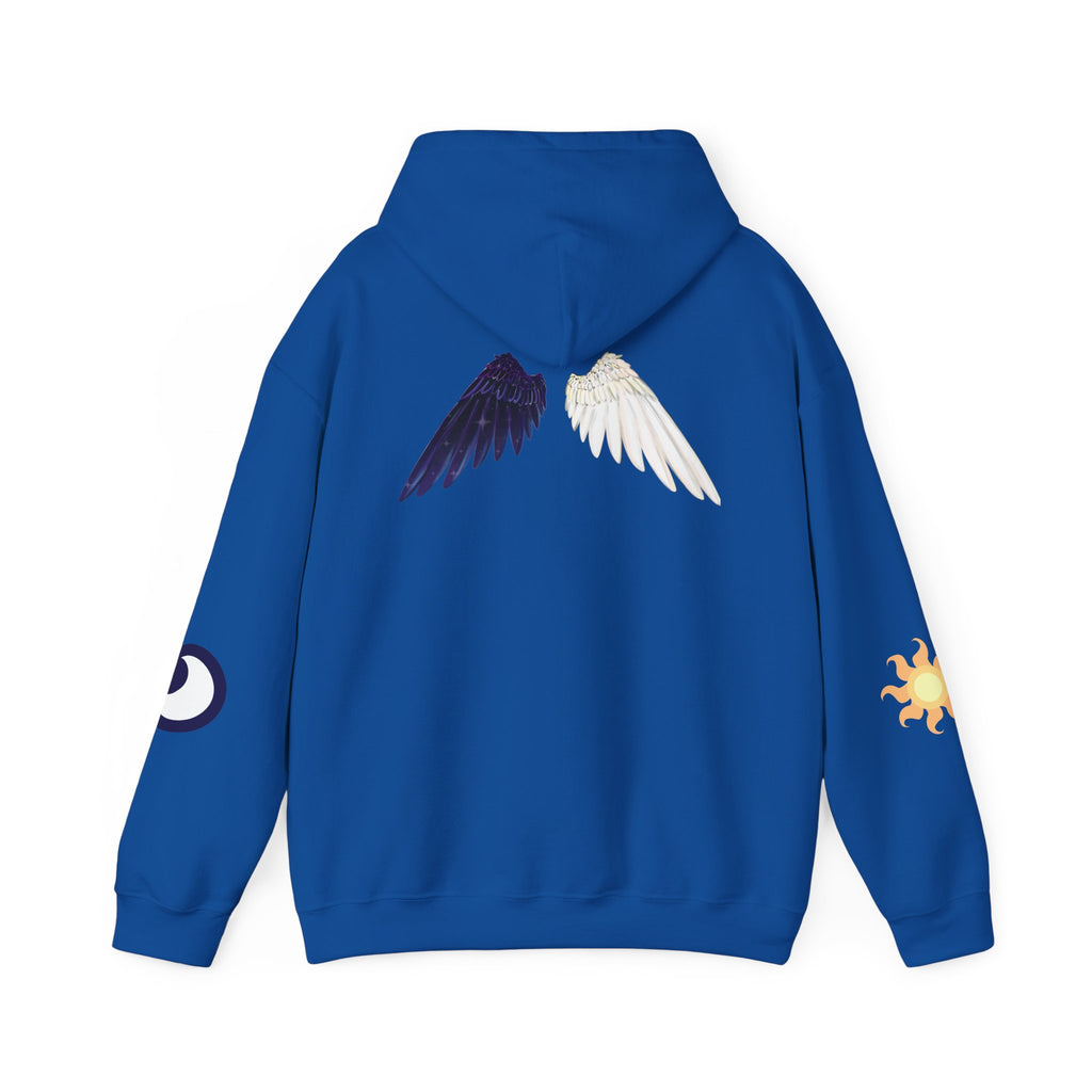 Lunar Celestial Alicorn Hoodie | Royal Sisters Alt Gothic Moon Sun Unisex Sweatshirt