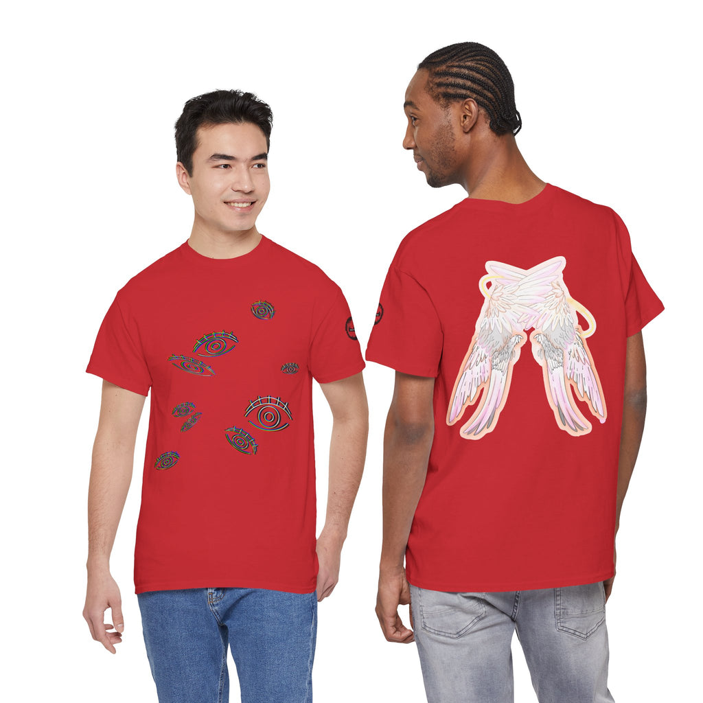 Angel Wings & Eyes Graphic Tee — Spiritual Aesthetic Streetwear